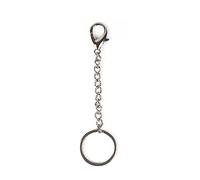 GADIEMKENSD 10cm Long Pocket Key Ring, Credit Card Wallet, Pants Belt loop, Belt Clip Metal Curb link chain with Lobster Clasp Key Fob for Men and Women 1PCS