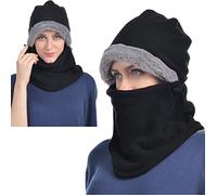 GADIEMKENSD Black Winter Hats for Womens Fleece Balaclava Hood Thermal Men Balaclavas