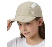 GADIEMKENSD Kids Hat Foldable Toddler Baseball Cap Quick Drying Breathable Summer Running Cap Adjustable UPF 50+ Sun Hat for Sports Sailing Cricket Travel Gifts for Boys Girls, Khaki/Khaki, 52 cm