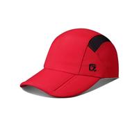 GADIEMKENSD Kids Hat Foldable Toddler Baseball Cap Quick Drying Breathable Summer Running Cap Adjustable UPF 50+ Sun Hat for Sports Sailing Cricket Travel Gifts for Boys Girls Red/Black, 52 cm