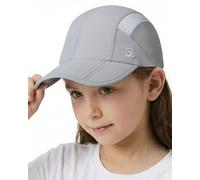 GADIEMKENSD Kids Hat Foldable Toddler Baseball Cap Quick Drying Breathable Summer Running Cap UPF 50+ Sun Hat for Sports Sailing Cricket Travel Gifts for Boys Girls, Light Grey/Light Grey, 54 cm
