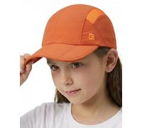 GADIEMKENSD Kids Hat Foldable Toddler Baseball Cap Quick Drying Breathable Summer Running Cap UPF 50+ Sun Hat for Sports Sailing Cricket Travel Gifts for Boys Girls, Orange/Fluorescent Orange, 54 cm