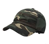 GADIEMKENSD Kids Plain Baseball Cap Unconstructed Fitted Toddler Sun Hat Washed Cotton Unisex Kids Baseball Hat Beach Camping Golf Travel for Boys 7-12 Years Camo Army Green