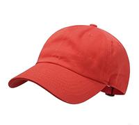 GADIEMKENSD Kids Plain Baseball Cap Unconstructed Fitted Toddler Sun Hat Washed Cotton Unisex Kids Baseball Hat Beach Camping Golf Travel for Boys 7-12 Years Spicy Orange