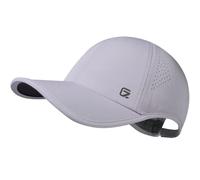 GADIEMKENSD Performance Running Breathable Cap Laser-Cut Holes Sports Caps for Mens Womens Cooling Unstructured Plain Tennis Hats UPF 50+ for Golf Hiking Workout Gym Camping Outdoor Light Silver Grey