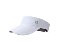 GADIEMKENSD Summer UPF 50+ Foldable Visor Hats Breathable Quick Drying Sun Visors for Women Reflective Tennis Cap Adjustable Golf Hats for Men Travel Sports Cycling Running Accessories White
