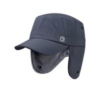 GADIEMKENSD Three-Proof Winter Trapper Hat Women Warm Baseball Cap Thermal Waterproof Ushanka Hats for Men Reflective Earflap Caps Warmth Fleece Accessories for Golf Ski Hunting, Dark Grey