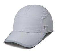GADIEMKENSD Unisex Hats Baseball Cap UPF 50+ Sun Quick Dry Lightweight Breathable Reflective Trucker Hat Outdoor Hiking Fishing Run Golf Sports Dad Mesh Running Hats Ponytail for Unisex Light Gray XL