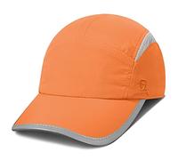 GADIEMKENSD Unisex Quick Dry Night Running Hat Reflective Base Ball Cap Breathable Mesh UPF 50+ Summer Cap Lightweight Soft Ponytail Hats for Hiking Golf Tennis Outdoor Sports Orange XL