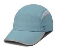 GADIEMKENSD Unisex Quick Dry Running Hat Reflective Outdoor Caps Breathable Mesh Fast Dri Fit Summer Sun Cap SPF Lightweight Ponytail Hats for Hiking Golf Tennis Fitness Workout Sky Blue M/L
