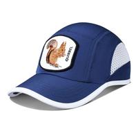 GADIEMKENSD UPF50+ Embroidered Patch Baseball Cap with Breathable Mesh Mens Quick Drying Summer Running Hat Comfortable Sun Workout Hats for Sports Golf Walking Hiking Cycling Blue - Squirrel