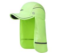 GADIEMKENSD UPF50+ Work Hat Mens Sports Baseball Cap with Neck Protection Running Caps Summer Sun Hats for Women Ladies Visor Fishing Cycling Hiking Golf Highlight Color Sunhat, Fluorescent Green