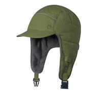 GADIEMKENSD Winter Trapper Hunting Hat with Earflaps Brim Visor Reflective Baseball Cap Warm Aviator Hats for Ski Rain Work Running Golf Outdoor Army Green