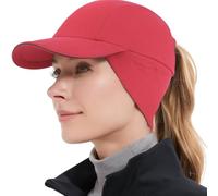 GADIEMKENSD Women's Winter Reflective Fleece Ponytail Hat with Drop Down Ear Warmer for Outdoor Activity Cap