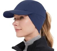 GADIEMKENSD Women's Winter Reflective Fleece Ponytail Hat with Drop Down Ear Warmer for Outdoor Activity Cap