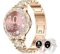 GADIXY Smart Watches for Women(Make/Answer Call) with Diamond:1.32" Fitness Tracker for Heart Rate/Blood Pressure/SpO2/Sleep Monitor,Digital Running Watch for Women Android/iOS,3 Strips