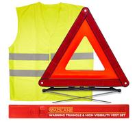 GADLANE 2 in 1 Emergency Warning Triangle & Hi Vis Vest Kit Car Road Safety