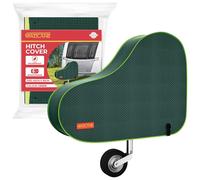 GADLANE Caravan Hitch Cover With Strap - Waterproof Tow Bar Cover, Universal Tow Hitch Cover 62cm x 90cm, Heavy Duty Nylon With Green Fluorescent Strip, For Most Caravans/Motorhomes/Trailers (Green)