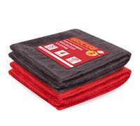 GADLANE Edgeless Car Microfibre Cloth 2 Pack - 520gsm Dual-Sided (Red/Grey)