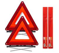 GADLANE Emergency Warning Car Triangle Road Safety Reflective Foldable Fold Up Complied with European Standard ECE R27 (Pack Of 2)