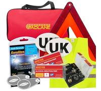 GADLANE European Driving Kit France - 8 PCS Europe Car Travel Kit - NF Approved Alcohol Breathalysers, Warning Triangle, UK Sticker, Hi-Vis Vest, Eurolites Headlight Deflectors, Bulb Kit, Storage Bag