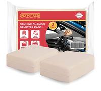 GADLANE Genuine Chamois Leather Pads - 2 Pack Absorbent Chamois Leathers for Cars - Dual Purpose Demister Pad for Car Windscreen, Mirrors, Window - No Smear Chamois Leather Sponge Fog Remover (2 Pack)
