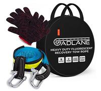 GADLANE Heavy Duty Tow Rope - 5m Tow Strap With Reflective Strips Road Breakdown Recovery Straps - Winch Rope with Two Safety Hooks - Tow Rope Heavy Duty 4x4, Cars, Vans, Boats - 3 Tons (5 Metres)