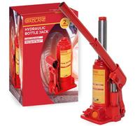 GADLANE Hydraulic Bottle Jack 2 Tonne - Powerful, Durable Alloy Steel Hydraulic Jack with 2 Tonnes Lifting Capacity (2000kg), Safety Overload Valve & Quick-Fit Handle - For Small Cars/Vans - 2 Tonne