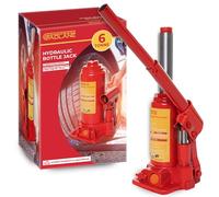 GADLANE Hydraulic Bottle Jack 6 Tonne - Heavy Duty Alloy Steel Hydraulic Jack with 6 Tonnes Lifting Capacity (6000kg), Safety Overload Valve, Quick-Fit Handle - For Large Cars/Vans/Motorhome - 6 Tonne