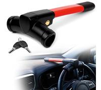 GADLANE Red T-Bar Steering Wheel Lock - High Visibility Car Lock Anti-Theft Device, Car Steering Lock Suitable Car Security for Car, Van & Caravan, 2 Keys - Strong Car Lock Steering Wheel (Red)