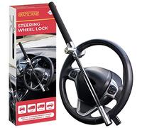 GADLANE Retractable Steering Wheel Lock with 3 Keys (Black)