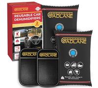 GADLANE Reusable Dehumidifier - 2 Pack Moisture Absorber with Dashboard Anti-Slip Mat - Eliminate Foggy Windscreen, Home, Wardrobe, Car Condensation Absorbers - Silica Gel Bags 350G x 2