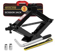 GADLANE Scissor Jack Kit - 3 Ton Portable Heavy Duty Car Jack Kit with Extendable Wrench, Ratchet for Easy Lifting for Cars/SUVS/Sedans, Compact Storage Case (Lifting Range 3.9-15.3 Inches)