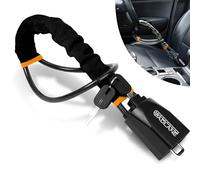 GADLANE Seat Belt Lock Steering Wheel Lock - Double Car Anti Theft Device - Strong Car Security Devices Suitable for Van & Caravan with 2 Keys (Black)