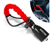 GADLANE Seat Belt Lock Steering Wheel Lock - Double Car Anti Theft Device - High Visibility Car Security Devices Suitable for Van & Caravan with 2 Keys (Red)