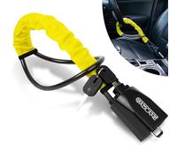 GADLANE Seat Belt Lock Steering Wheel Lock - Double Car Anti Theft Device - High Visibility Car Security Devices Suitable for Van & Caravan with 2 Keys (Yellow)