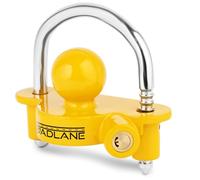 GADLANE Trailer Hitch Lock - Robust Caravan Hitch Lock with 6 Locking Positions for Easy Installation, Made from Heavy Duty Aluminium - Tow Ball Trailer Security Kit - Includes 2 Keys (Yellow)