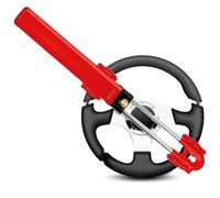 GADLANE Twin Bar Steering Wheel Lock - High Visibility Anti-Theft Device, Car Steering Lock, Strong Car Security for Cars, Van & Caravan with 2 Keys (Red)
