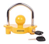 GADLANE Universal Trailer Hitch Lock Caravan Tow Ball Coupling Yellow 2 Keys