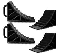 GADLANE Wheel Chocks with Handles 4 Pack - Caravan Chocks Brake Stoppers | Car Wheel Chocks Heavy Duty, Anti-Slip Ridged Wedges, Tyre Savers for Caravan, Motorhome, Cars, Motorbike, Trailer, Horsebox