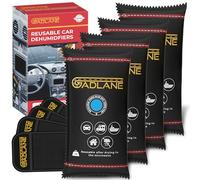 GADLANE X-Large Reusable Car Dehumidifier 1KG - 4 Pack Dehumidifiers for Car Moisture Absorber for Home, Wardrobe, Eliminates Foggy Windscreen, Silica Gel Bags x 4 with Dashboard Anti-Slip Mats