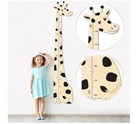 GADNIA Wooden Growth Chart for Kids, Boys & Girls | Cute Giraffe, Custom Height Chart, Measurement Ruler for Wall | Kids Bedroom, Playroom, Child's Room, Nursery Decor Decoration Wall Art