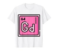 Gadolinium Periodic Element MRI Value Graphic T-Shirt, Men, White, L