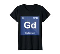 Gadolinium Periodic Element MRI Value Graphic T-Shirt, Women, Black, L
