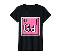 Gadolinium Periodic Element MRI Value Graphic T-Shirt, Women, Black, XS