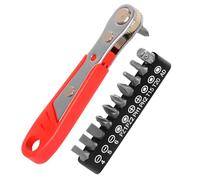 Gadom Mini Ratchet Wrench with Screwdriver Bits, Right Angle Magnetic Screwdriver PH2 1/4 Inch Ratchet Wrench Drive High Torque Offset Reversible, Pocket Ratchet Screwdriver Tools Set Gifts for Men