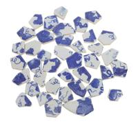Gadpiparty 1 Bag Broken Ceramic Pieces Blue and White Ceramic Tile with Adhesive Backing Traditional Blue and White Porcelain Style Resistance to Breakage for Decorating Background Walls