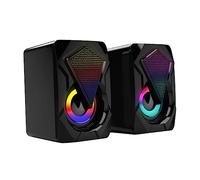 Gadpiparty 1 Pair USB Computer Speakers Compact Wired Speakers for Desktop and Gaming Stylish Design with Outstanding Sound Quality for Music and Tv User Friendly Random Style
