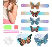 Gadpiparty 1 Set Diamond Painted Butterfly Bracelet Kit DIY Jewelry Craft for Includes Resin Diamonds Tools Birthday for Stunning Transformative Design