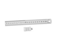 Gadpiparty 1 Set Precision Stainless Steel Ruler with Ruler Positioning Block Measuring Tool for Handicrafts and Woodworking Thickness Resistant Design